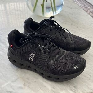On Clouds Running Black Athletic Sneakers